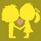 Sweet,Â Bright vector illustration. Loving couple with a kiss.